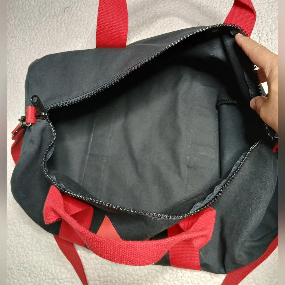 Boogie Chin Black Red Duffel Gym Travel Bag